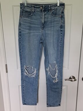 American Eagle Outfitters Mom Jeans with Distressed Knees